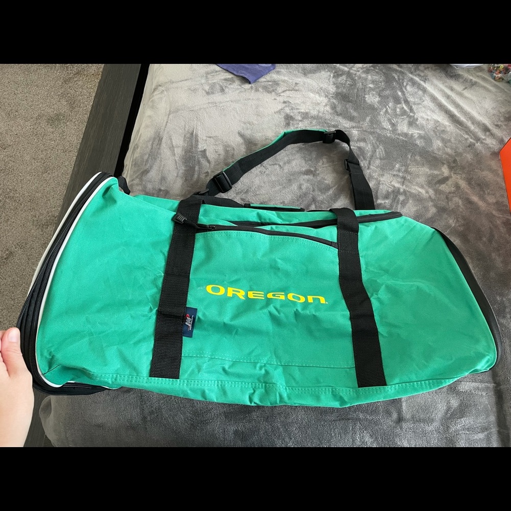 Green & Yellow Oregon Ducks Duffle Bag